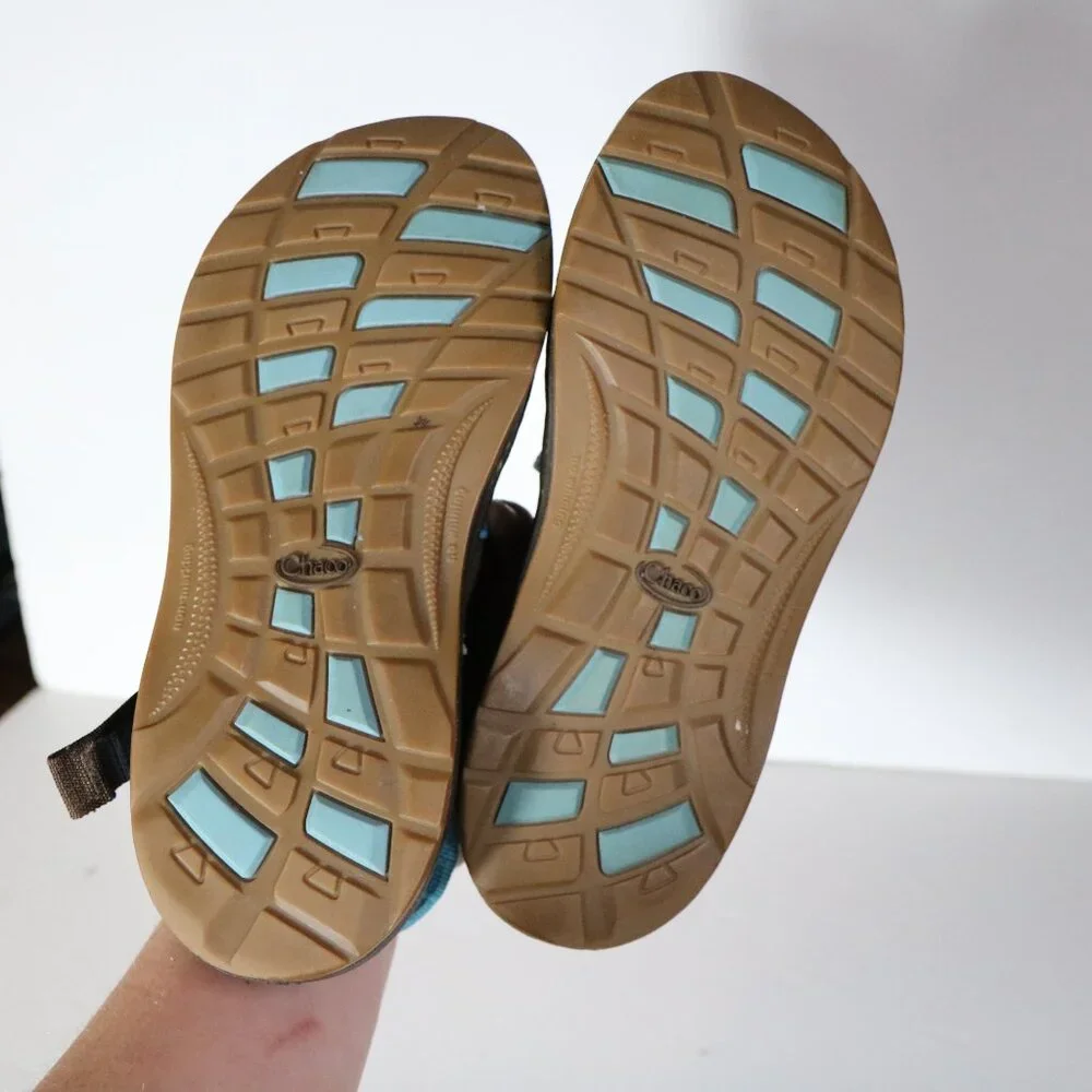 Chaco Paradox Kids EcoTread Woven Waterproof Shoes Sandals Size‎ 4 Blue Brown